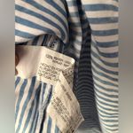 ZARA White Blue Striped Asymmetrical One Shoulder Ruffle Top blouse sz S cotton Photo 6