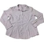J.Jill Women’s Large Button Down Stripe Long Sleeve Shirt Polo Collar Top Photo 0