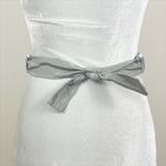 Vintage 80s 90s Knotted Rope Belt With Ribbon Tie Back Pink Gray Photo 3