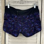 Lululemon  Speed Up Low Rise Short Mini Houndstooth Camo Black/Purple-6 Photo 1