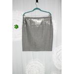 Susana Monaco Pencil Skirt Wool Blend Gray Embellished Sequins Size 8 Lined Photo 4