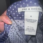Zac and Rachel blue and white polka dot stretchy denim capris size 6 women 🆕 Photo 2