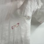 Rails  Cara Blue Sunnies Lightweight V-Neck Linen Blend novelty Tee size small Photo 8