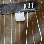 Kut From The Kloth  Olive Striped Top Pit to pit 21", length 23" front, 27" back Photo 2