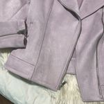 Old Navy Lavender Faux Suede Moto Biker Jacket Photo 3