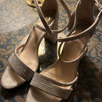 Antonio Melani  Women’s Silver Rhinestone Strappy Heels Size 8.5 Wedding Formal Photo 0