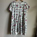 Forever 21 🤍F21 White and Pink Floral Plaid Mini Skater Dress Photo 2