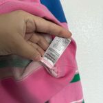 Solid & Striped  Cropped Stripe Rugby Pullover Sweatshirt Pink Blue Green Large Photo 3