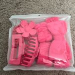 Pink Spa Hair Accessories Set – Hair Clips, Spa Headband & Wristbands Photo 2