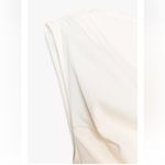 ZARA NWT white mini dress asymmetrical draped off shoulder ruched dress Photo 8