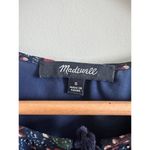 Madewell  Navy Sea Floral Print Ruffle Mini Dress Size Small Photo 5