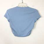 TNA Aritzia Chill Malibu Light Blue Scrunch Side Sporty Crop Top Tshirt Size S Photo 2