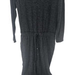 Soft Surroundings Jumpsuit Women Medium Gray Drawstring Casual Knit Pocket Photo 0