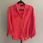 Urban Outfitters Out From Under Pink Gauzy Cotton Button Up Shirt Size Small Photo 0