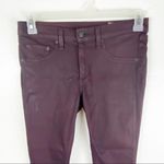 Rag and Bone  Wine Coated Metallic Legging Jeans, Size 27 Photo 11