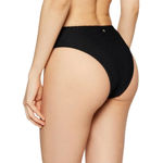 Seafolly High Rise Ribbed Black Bikini bottom Essentials 40609-640 Size 2 NWT Photo 3