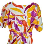 Anthropologie Anthro Abel The Label Dress L Multi Abstract Swish Midi Hi Lo Maximalist Boho Photo 4