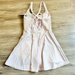 Halara U Neck Backless Cut Out Ribbed 2-in-1 Side Pocket Mini Dress Tennis NWT Photo 4