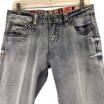 Adiktd Embellished Starched Bootcut Long Jeans Size 8 / 30 x 36 Length Blue Photo 2