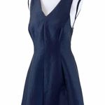 Halston Heritage Halston Women’s Size 6 Black Silk Fit & Flare V-Neck Back Cutout Dress NWT Photo 0