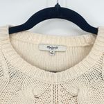Madewell  Womens Beige‎ Merino Wool Long Sleeve Cable-knit Sweater Small Photo 2