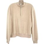Topshop Teddy Fleece Pullover Quarter Zip Sweatshirt Photo 0
