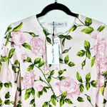 Oscar de la Renta English Rose Print Cardigan Pink Blush Small NWT Floral Photo 7