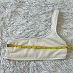 Good American NEW CRINKLE HOT SHOULDER BIKINI TOP IVORY SIZE S/M Photo 5