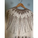 Adam Lippes Fair Isle Crewneck Wool Blend Sweater Cream Beige Size Small Photo 4