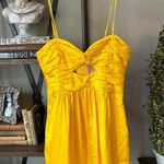 Cinq à Sept Beck Silk Cutout Mini Dress Dandelion Womens Size 8 Photo 6