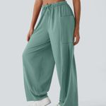 Halara  Palazzo Teal Wide-Leg Pants Photo 3