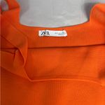 ZARA  Vibrant Orange Mini Dress Photo 4