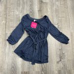 Isabel Maternity Blue Long Sleeve Button Photo 5