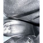 NAPOLEONI Italian Handcrafted block Mid Calf Leather black Boots Sz 39 US 8 Photo 2