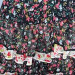 OLIVE des OLIVE Black Floral Poppy Tiered Ruffle Short Mini Skirt XS/S Photo 2