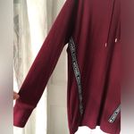 Michael Kors  logo tape Women Burgundy Hoodie Sweatshirt dress sz M cotton blend Photo 4