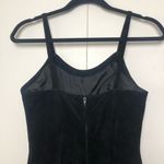 Positano Pelle Vintage Leather Sleeveless Bodycon Dress Black Photo 5