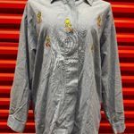 Warner Bros. Tweety Bird Embroidered Shirt Blue Size M Photo 0