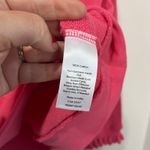 Talbots Pink Ruffle Neck Sweatshirt L 100% Cotton Button Detail Preppy Cozy Chic Photo 8