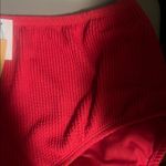 Kona Sol Vibrant Pink/Red High-Waisted Bikini Bottom 2X Photo 3