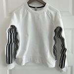 Athleta Sweatshirt White Black Size XS Photo 0