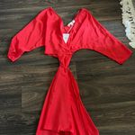 Diane Von Furstenberg Asymmetric Silk-satin Wrap Dress In Poppy Photo 1