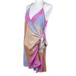 O'Neill NWT O’Neill Marlo Multicolor Patchwork Wrap Tank Viscose Dress Large Photo 1