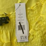 Theory NWT Womens Jennias Butter Yellow Smocked Linen Blend Sleeveless Top Large Photo 7