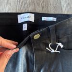 frame denim FRAME Women's Le Sylvie Coated Straight-Leg Jeans Black Noir Photo 10