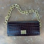 NWT A.Cloud brown crocodile Clutch shoulder bag with gold chain straps Photo 1