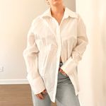 Attention  White Button-Up Shirt Photo 1