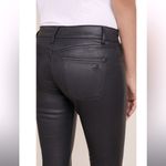 DL1961  Emma Power Legging Leather & Coated Waxed Skinny Jeans Black Size 24 NEW Photo 7