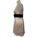 Charlotte Russe Vintage Y2K  Champagne Satin Black Bow V Neck Cocktail Dress M Photo 1