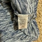 Umgee  S Blue White Heathered Knit Asymmetrical Sharkbite Hem Tunic Top Boho Photo 2